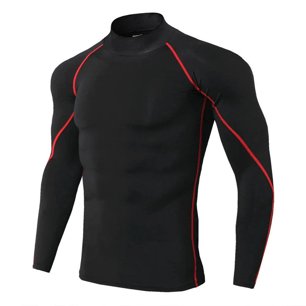 Winter Black Compression Shirt for Man