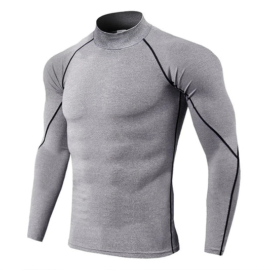 Winter Grey Compression Shirt for Man